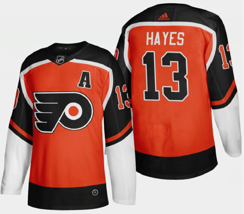 Men's Philadelphia Flyers #13 Kevin Hayes Orange Reverse Retro Stitched NHL Jersey Men's Philadelphia Flyers #13 Kevin Hayes Orange Reverse Retro Stitched NHL Jersey
