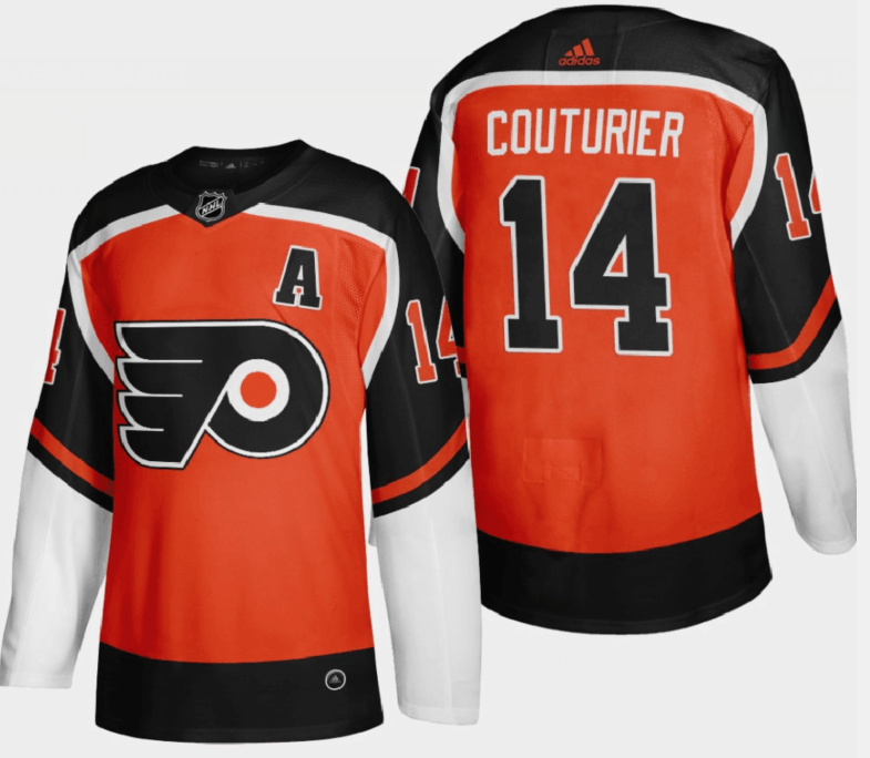 Men's Philadelphia Flyers #14 Sean Couturier Orange Stitched NHL Jersey Men's Philadelphia Flyers #14 Sean Couturier Orange Stitched NHL Jersey