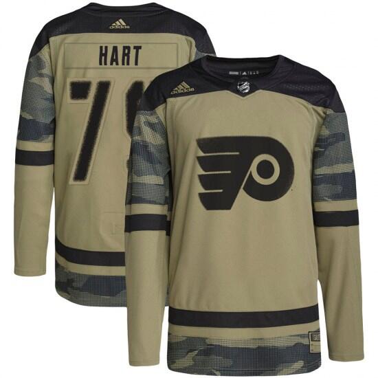 Men's Philadelphia Flyers #79 Carter Hart Olive Salute To Service Stitched Jersey Men's Philadelphia Flyers #79 Carter Hart Olive Salute To Service Stitched Jersey