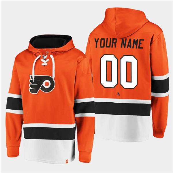 Men's Philadelphia Flyers Active Player Custom Orange All Stitched Sweatshirt Hoodie Men's Philadelphia Flyers Active Player Custom Orange All Stitched Sweatshirt Hoodie