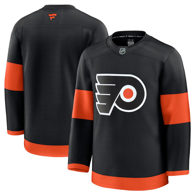 Men's Philadelphia Flyers Blank Black 2024-25 Alternate Stitched Hockey Jersey Men's Philadelphia Flyers Blank Black 2024-25 Alternate Stitched Hockey Jersey