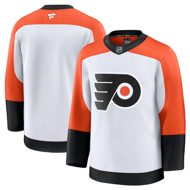 Men's Philadelphia Flyers Blank White 2024-25 Away Stitched Hockey Jersey Men's Philadelphia Flyers Blank White 2024-25 Away Stitched Hockey Jersey