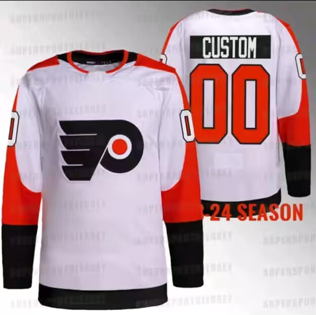 Men's Philadelphia Flyers adidas White Away Authentic Pro Custom Jersey Men's Philadelphia Flyers adidas White Away Authentic Pro Custom Jersey