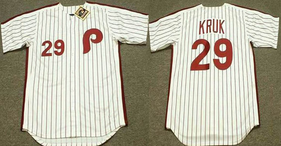 Men's Philadelphia Phillies #29 John Kruk White Stitched Jersey Men's Philadelphia Phillies #29 John Kruk White Stitched Jersey