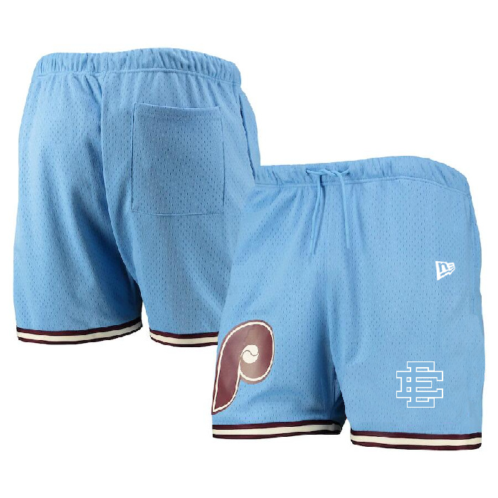 Men's Philadelphia Phillies Blue Mesh Shorts 001 Men's Philadelphia Phillies Blue Mesh Shorts 001