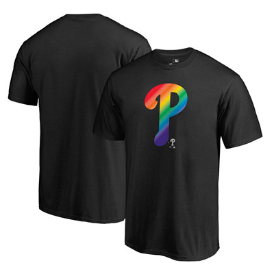 Men's Philadelphia Phillies Fanatics Branded Pride Black T-Shirt