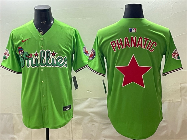 Men's Philadelphia Phillies Light Green Phanatic Limited Stitched Jersey Men's Philadelphia Phillies Light Green Phanatic Limited Stitched Jersey