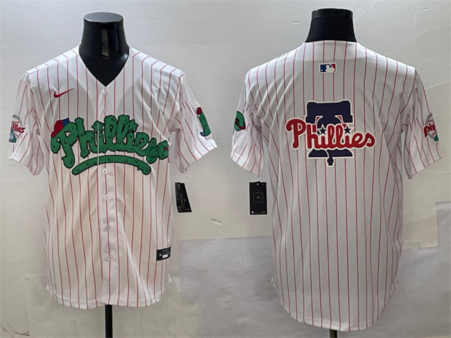 Men's Philadelphia Phillies Team Big Logo White Phanatic Limited Stitched Jersey
