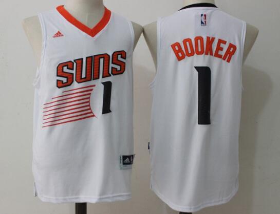 Men's Phoenix Suns #1 Devin Booker White Stitched Basketball Jersey Men's Phoenix Suns #1 Devin Booker White Stitched Basketball Jersey