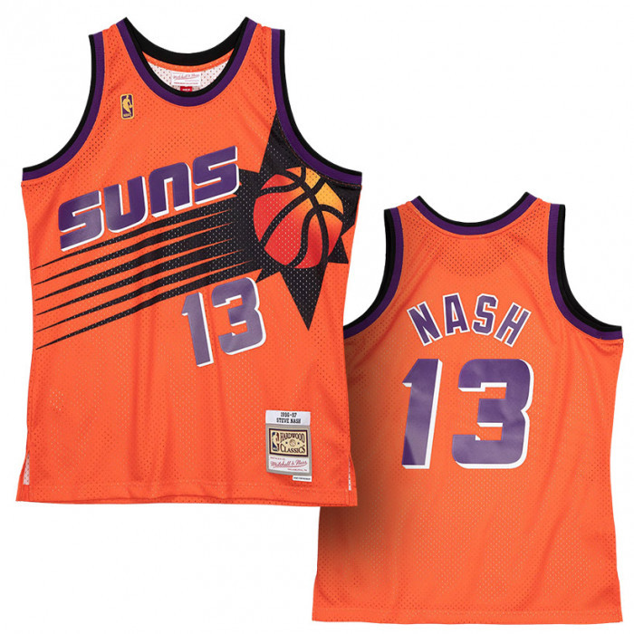 Men's Phoenix Suns #13 Steve Nash Orange 1996-97 Throwback Stitched Jersey Men's Phoenix Suns #13 Steve Nash Orange 1996-97 Throwback Stitched Jersey