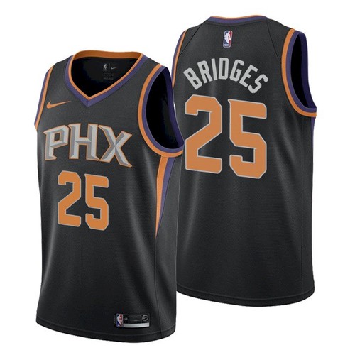 Men's Phoenix Suns #25 Mikal Bridges Statement Black Jersey Men's Phoenix Suns #25 Mikal Bridges Statement Black Jersey