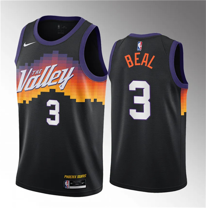 Men's Phoenix Suns #3 Bradley Beal Balck 2021 22 City Edition Stitched Basketball Jersey Men's Phoenix Suns #3 Bradley Beal Balck 2021 22 City Edition Stitched Basketball Jersey