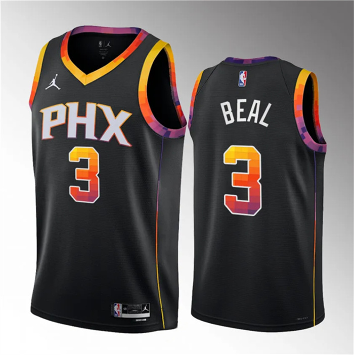 Men's Phoenix Suns #3 Bradley Beal Black 2022 23 Statement Edition Stitched Basketball Jersey Men's Phoenix Suns #3 Bradley Beal Black 2022 23 Statement Edition Stitched Basketball Jersey