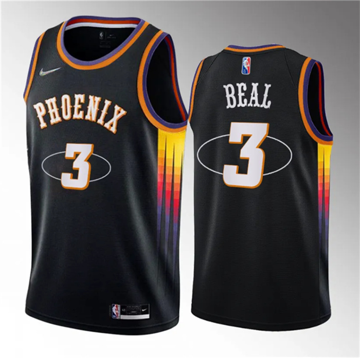 Men's Phoenix Suns #3 Bradley Beal Black Statement Edition Stitched Basketball Jersey Men's Phoenix Suns #3 Bradley Beal Black Statement Edition Stitched Basketball Jersey