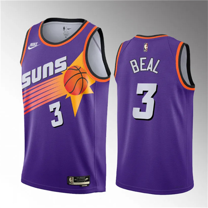 Men's Phoenix Suns #3 Bradley Beal Purple Classic Edition Stitched Basketball Jersey Men's Phoenix Suns #3 Bradley Beal Purple Classic Edition Stitched Basketball Jersey