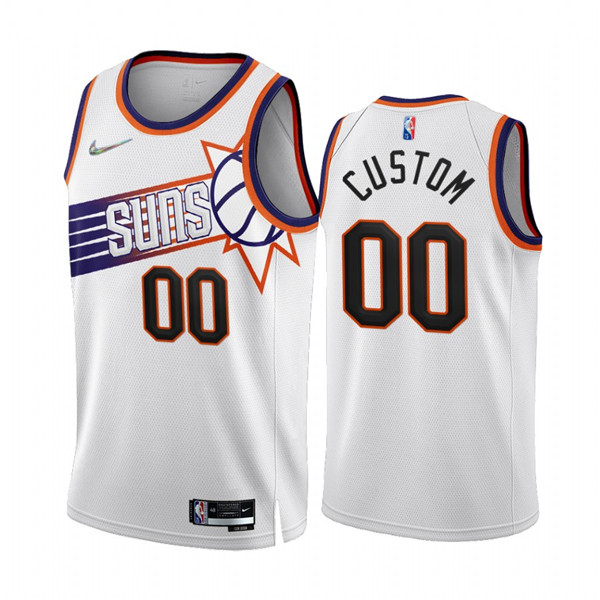 Men's Phoenix Suns Active Player Custom 2022 23 White 75th Anniversary Association Edition Stitched Jersey Men's Phoenix Suns Active Player Custom 2022 23 White 75th Anniversary Association Edition Stitched Jersey