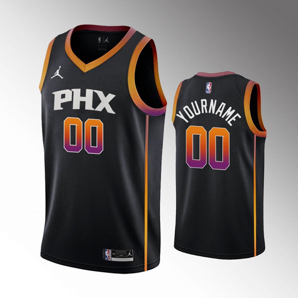 Men's Phoenix Suns Active Player Custom Black Stitched Jersey Men's Phoenix Suns Active Player Custom Black Stitched Jersey