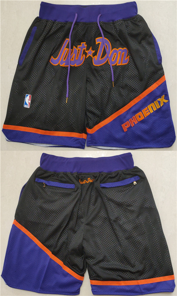 Men's Phoenix Suns Black-Orange Shorts (Run Small) Men's Phoenix Suns Black-Orange Shorts (Run Small)