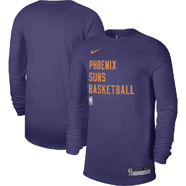 Men's Phoenix Suns Purple 2023 24 Legend On-Court Practice Long Sleeve T-Shirt Men's Phoenix Suns Purple 2023 24 Legend On-Court Practice Long Sleeve T-Shirt