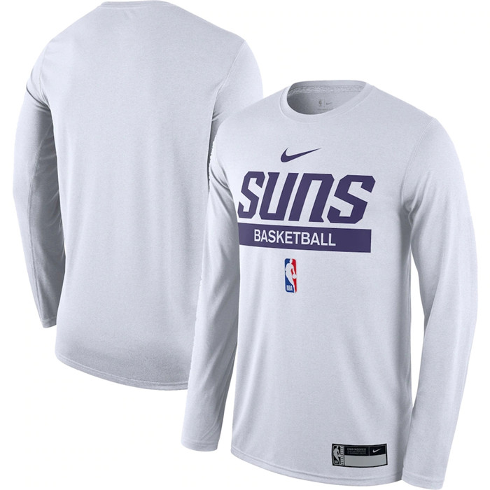 Men's Phoenix Suns White 2022 23 Legend On-Court Practice Performance Long Sleeve T-Shirt Men's Phoenix Suns White 2022 23 Legend On-Court Practice Performance Long Sleeve T-Shirt