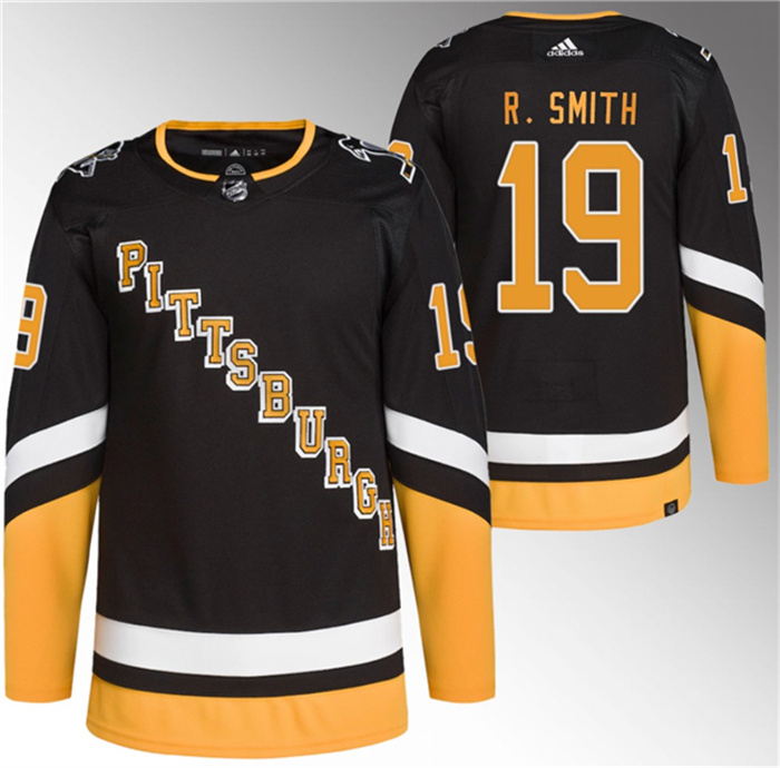 Men's Pittsburgh Penguins #19 Reilly Smith Black Stitched Jerseys Men's Pittsburgh Penguins #19 Reilly Smith Black Stitched Jerseys