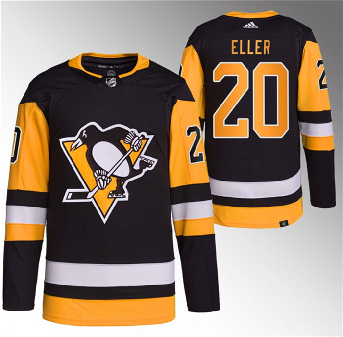 Men's Pittsburgh Penguins #20 Lars Eller Black Stitched Jersey Men's Pittsburgh Penguins #20 Lars Eller Black Stitched Jersey