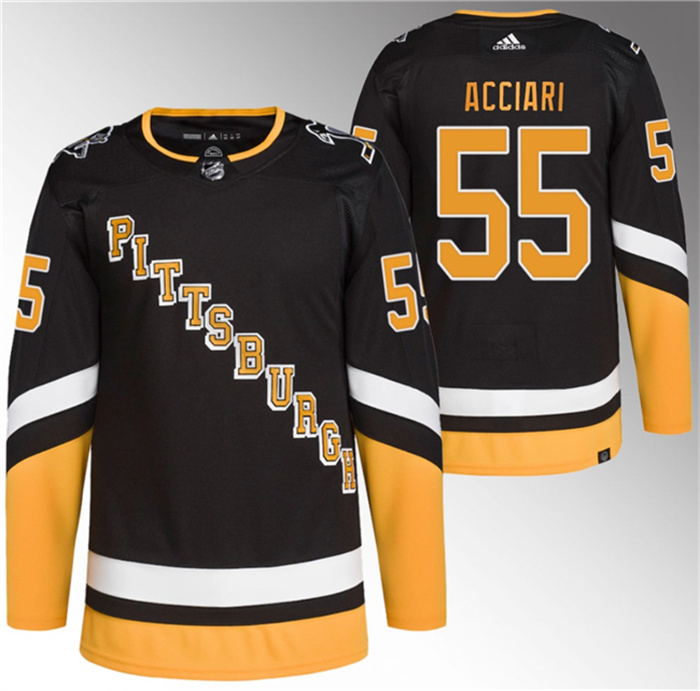 Men's Pittsburgh Penguins #55 Noel Acciari Black 2021 22 Alternate Primegreen Stitched Jersey Men's Pittsburgh Penguins #55 Noel Acciari Black 2021 22 Alternate Primegreen Stitched Jersey