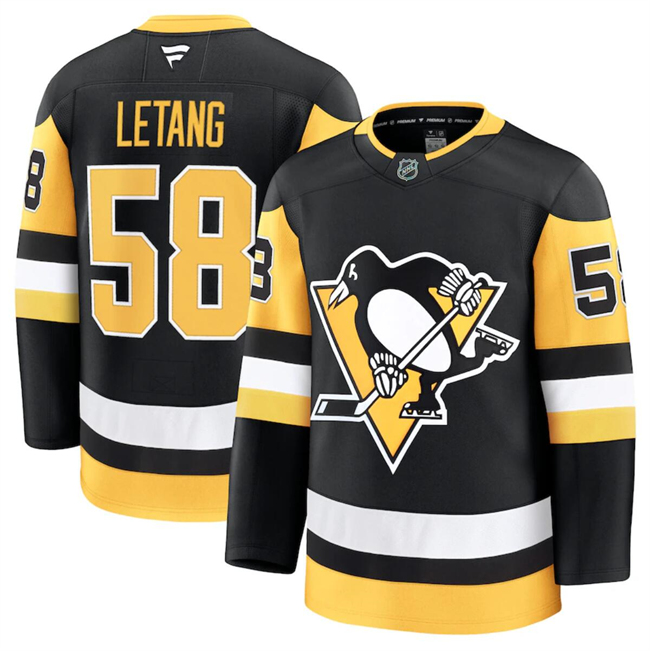 Men's Pittsburgh Penguins #58 Kris Letang Black 2024-25 Home Stitched Hockey Jersey Men's Pittsburgh Penguins #58 Kris Letang Black 2024-25 Home Stitched Hockey Jersey
