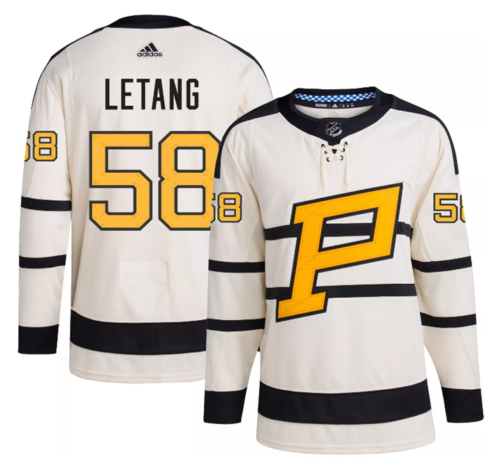 Men's Pittsburgh Penguins #58 Kris Letang Cream 2023 Winter Classic Stitched Jersey Men's Pittsburgh Penguins #58 Kris Letang Cream 2023 Winter Classic Stitched Jersey