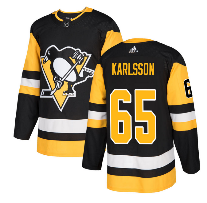 Men's Pittsburgh Penguins #65 Erik Karlsson Black Stitched Jersey Men's Pittsburgh Penguins #65 Erik Karlsson Black Stitched Jersey