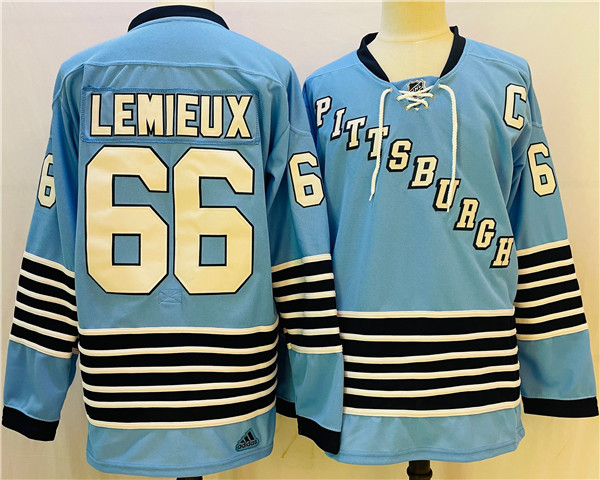 Men's Pittsburgh Penguins #66 Mario Lemieux Blue Team Classics Stitched NHL Jersey Men's Pittsburgh Penguins #66 Mario Lemieux Blue Team Classics Stitched NHL Jersey