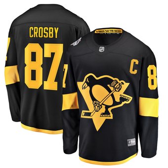 Men's Pittsburgh Penguins #87 Sidney Crosby adidas Black 2019 NHL Stadium Series Jersey