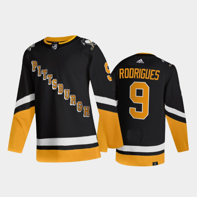 Men's Pittsburgh Penguins #9 Rodrigues 2021 2022 Black Stitched Jersey Men's Pittsburgh Penguins #9 Rodrigues 2021 2022 Black Stitched Jersey