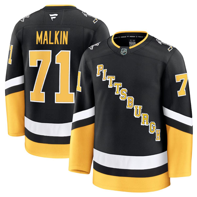 Men's Pittsburgh Penguins Active Player Custom Black 2024-25 Alternate Stitched Hockey Jersey Men's Pittsburgh Penguins Active Player Custom Black 2024-25 Alternate Stitched Hockey Jersey