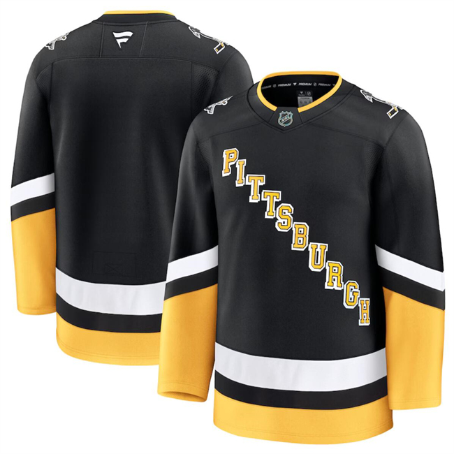 Men's Pittsburgh Penguins Blank Black 2024-25 Alternate Stitched Hockey Jersey Men's Pittsburgh Penguins Blank Black 2024-25 Alternate Stitched Hockey Jersey
