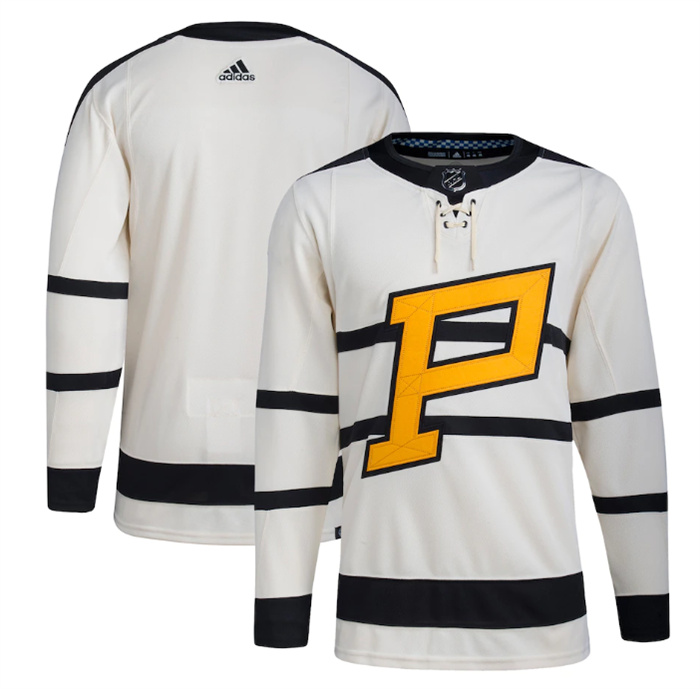 Men's Pittsburgh Penguins Blank Cream 2023 Winter Classic Stitched Jersey Men's Pittsburgh Penguins Blank Cream 2023 Winter Classic Stitched Jersey
