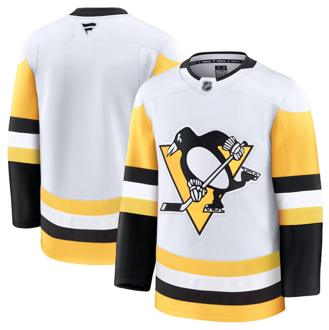 Men's Pittsburgh Penguins Blank White 2024-25 Away Stitched Hockey Jersey Men's Pittsburgh Penguins Blank White 2024-25 Away Stitched Hockey Jersey