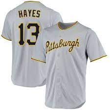 Men's Pittsburgh Pirates #13  Hayes Gray Cool Base Stitched Jersey