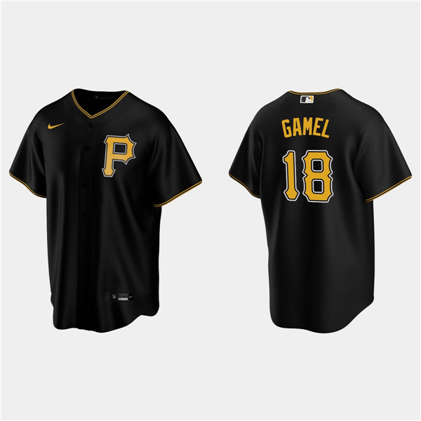 Men's Pittsburgh Pirates #18 Ben Gamel Black Cool Base Stitched Jersey Men's Pittsburgh Pirates #18 Ben Gamel Black Cool Base Stitched Jersey