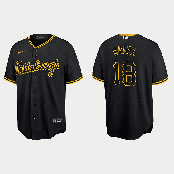 Men's Pittsburgh Pirates #18 Ben Gamel Black Cool Base Stitched JerseyS Men's Pittsburgh Pirates #18 Ben Gamel Black Cool Base Stitched JerseyS