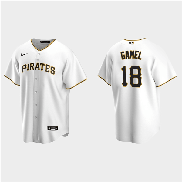 Men's Pittsburgh Pirates #18 Ben Gamel White Cool Base Stitched Jersey Men's Pittsburgh Pirates #18 Ben Gamel White Cool Base Stitched Jersey