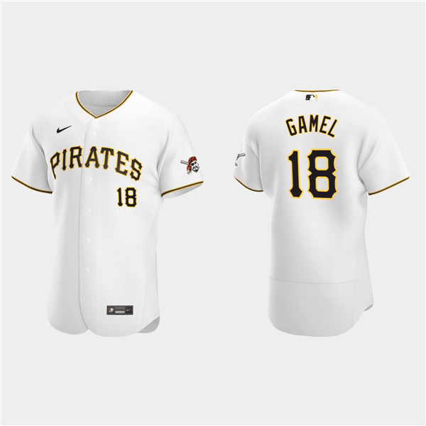Men's Pittsburgh Pirates #18 Ben Gamel White Flex Base Stitched Jersey Men's Pittsburgh Pirates #18 Ben Gamel White Flex Base Stitched Jersey