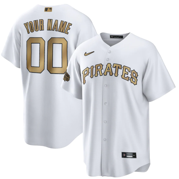 Men's Pittsburgh Pirates Active Player Custom 2022 All-Star White Cool Base Stitched Baseball Jersey Men's Pittsburgh Pirates Active Player Custom 2022 All-Star White Cool Base Stitched Baseball Jersey