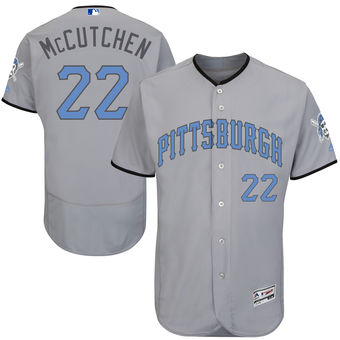 Men's Pittsburgh Pirates Andrew McCutchen Majestic Gray Father's Day FlexBase Jersey