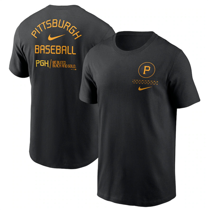 Men's Pittsburgh Pirates Black 2023 City Connect Double T-Shirt Men's Pittsburgh Pirates Black 2023 City Connect Double T-Shirt