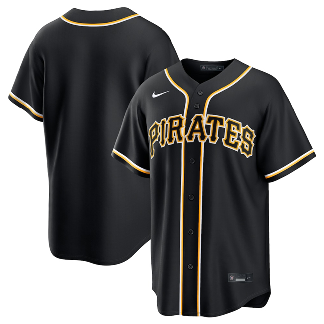 Men's Pittsburgh Pirates Blank 2026 Fashion Replica Black Out Stitched Baseball Jersey Men's Pittsburgh Pirates Blank 2026 Fashion Replica Black Out Stitched Baseball Jersey
