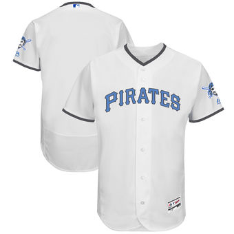 Men's Pittsburgh Pirates Majestic White Father's Day FlexBase Team Jersey