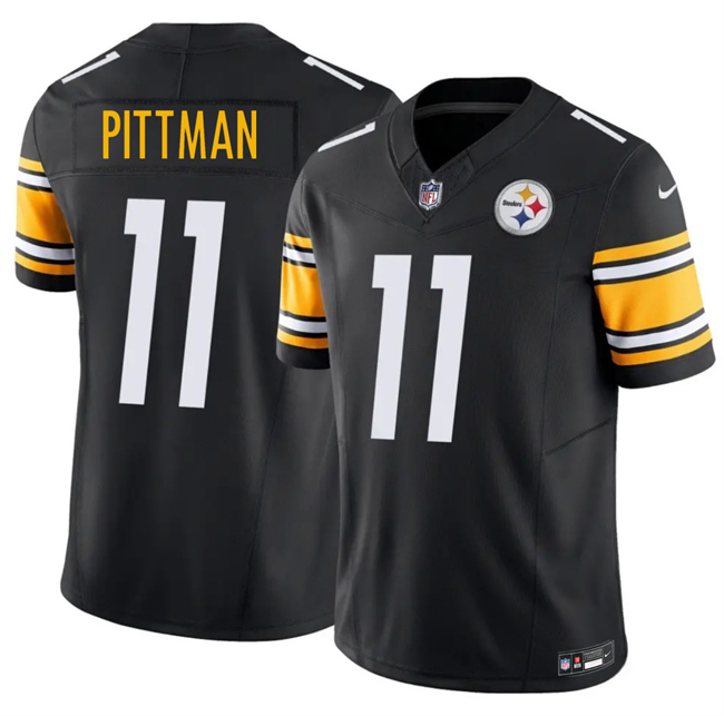 Men's Pittsburgh Steelers #11 Michael Pittman Jr Black 2025 F.U.S.E. Vapor Limited Stitched Football Jersey Men's Pittsburgh Steelers #11 Michael Pittman Jr Black 2025 F.U.S.E. Vapor Limited Stitched Football Jersey