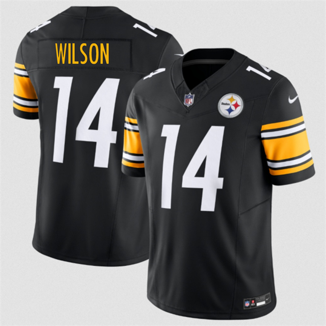 Men's Pittsburgh Steelers #14 Roman Wilson Black 2026 F.U.S.E. Vapor Limited Stitched Football Jersey Men's Pittsburgh Steelers #14 Roman Wilson Black 2026 F.U.S.E. Vapor Limited Stitched Football Jersey
