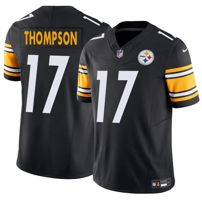 Men's Pittsburgh Steelers #17 Skylar Thompson Black 2025 F.U.S.E. Vapor Untouchable Limited Stitched Jersey